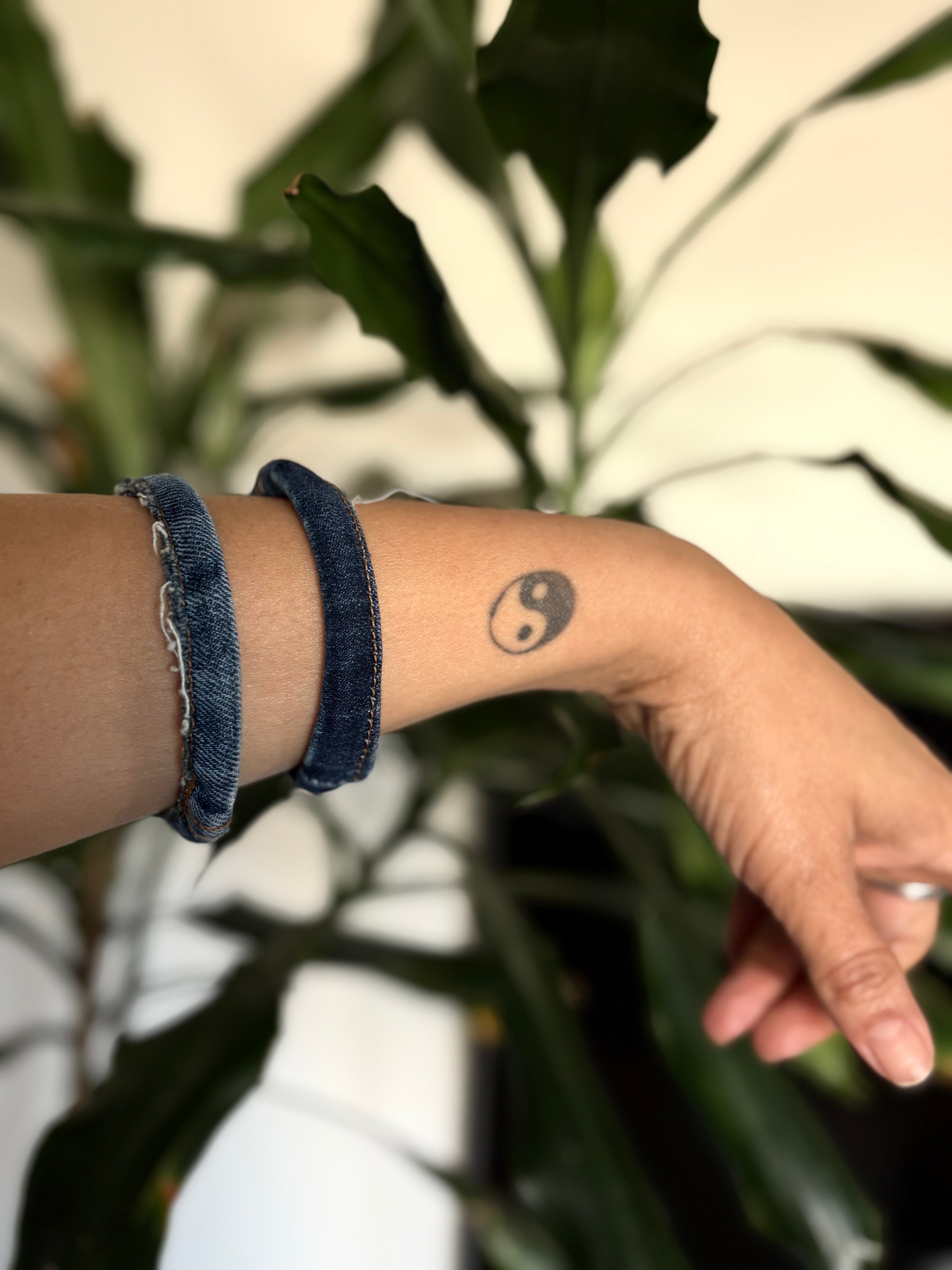 Unique Handmade Denim Bracelets Duo Recycled Alessandra Bianco 2026 Blue | Bardo