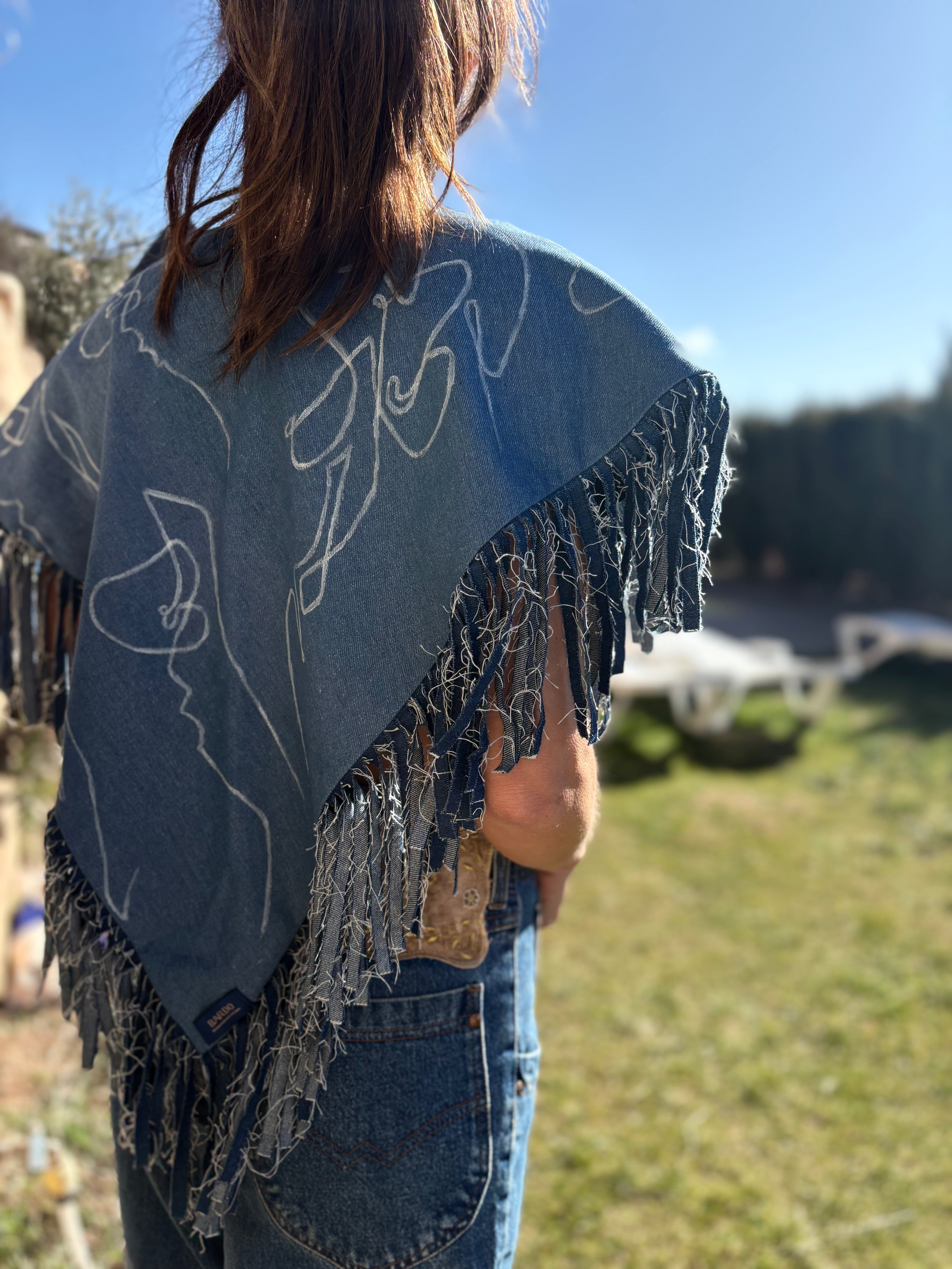 Unique Reversible Denim Multifunctional Piece Unisex Paula Roselló Paris 2026 Blue | Bardo