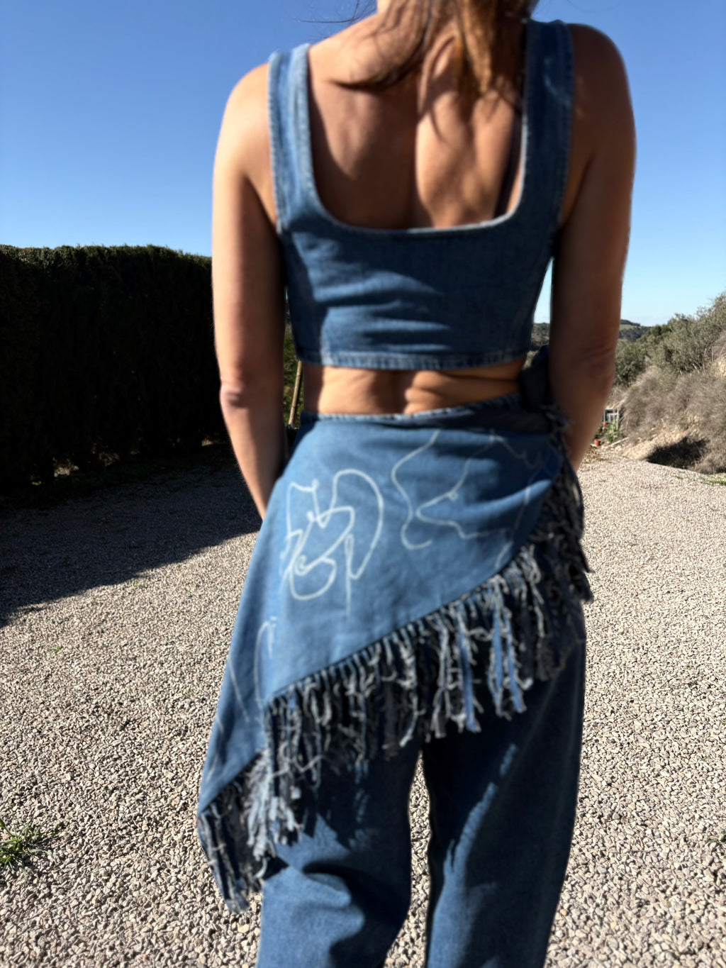 Unique Reversible Denim Multifunctional Piece Unisex Paula Roselló Paris 2026 Blue | Bardo