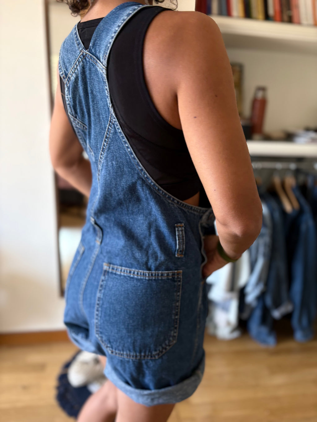 80s Vintage Denim Pants High Waist Unique Structured Details Blue | Bardo