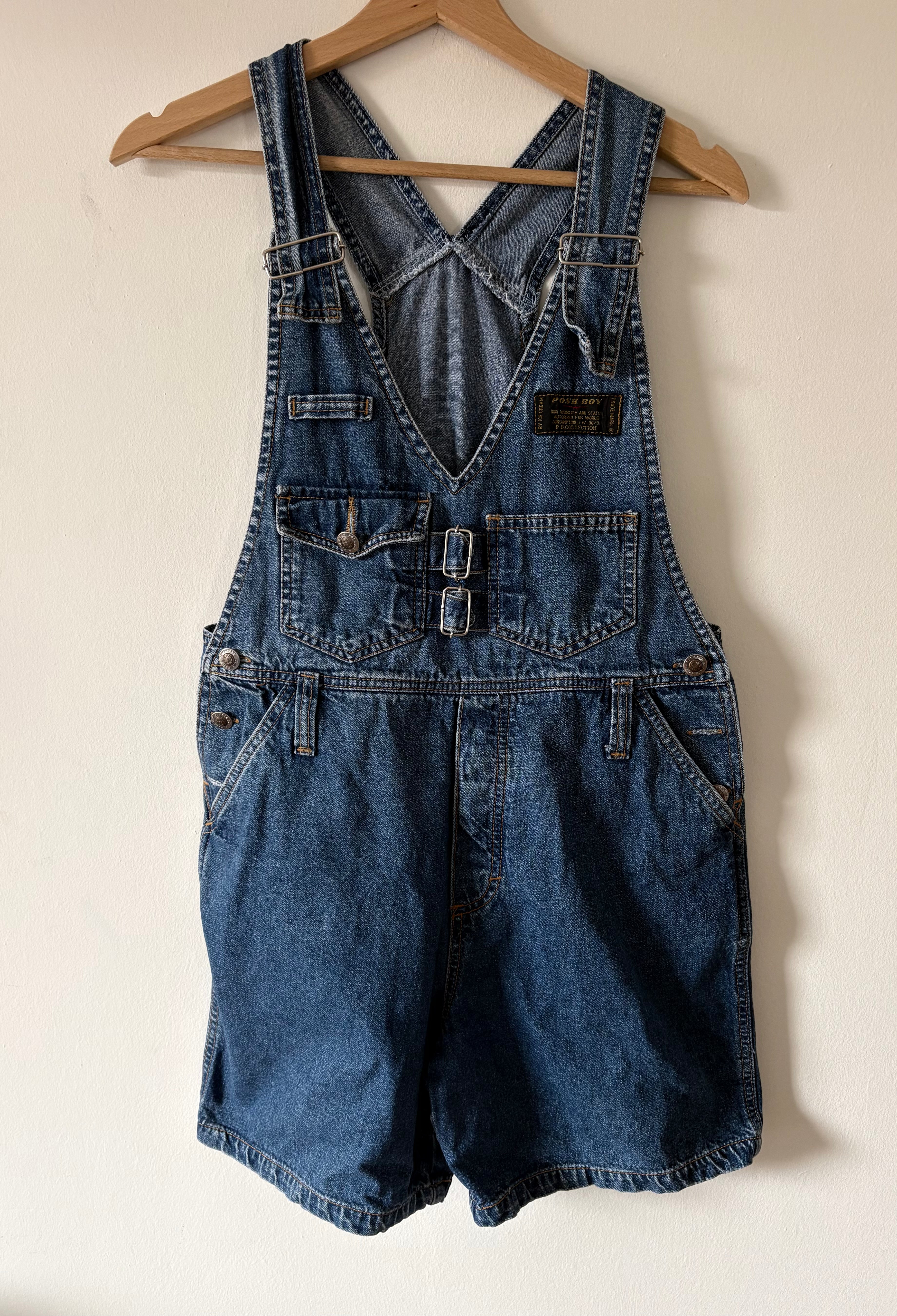 80s Vintage Denim Pants High Waist Unique Structured Details Blue | Bardo