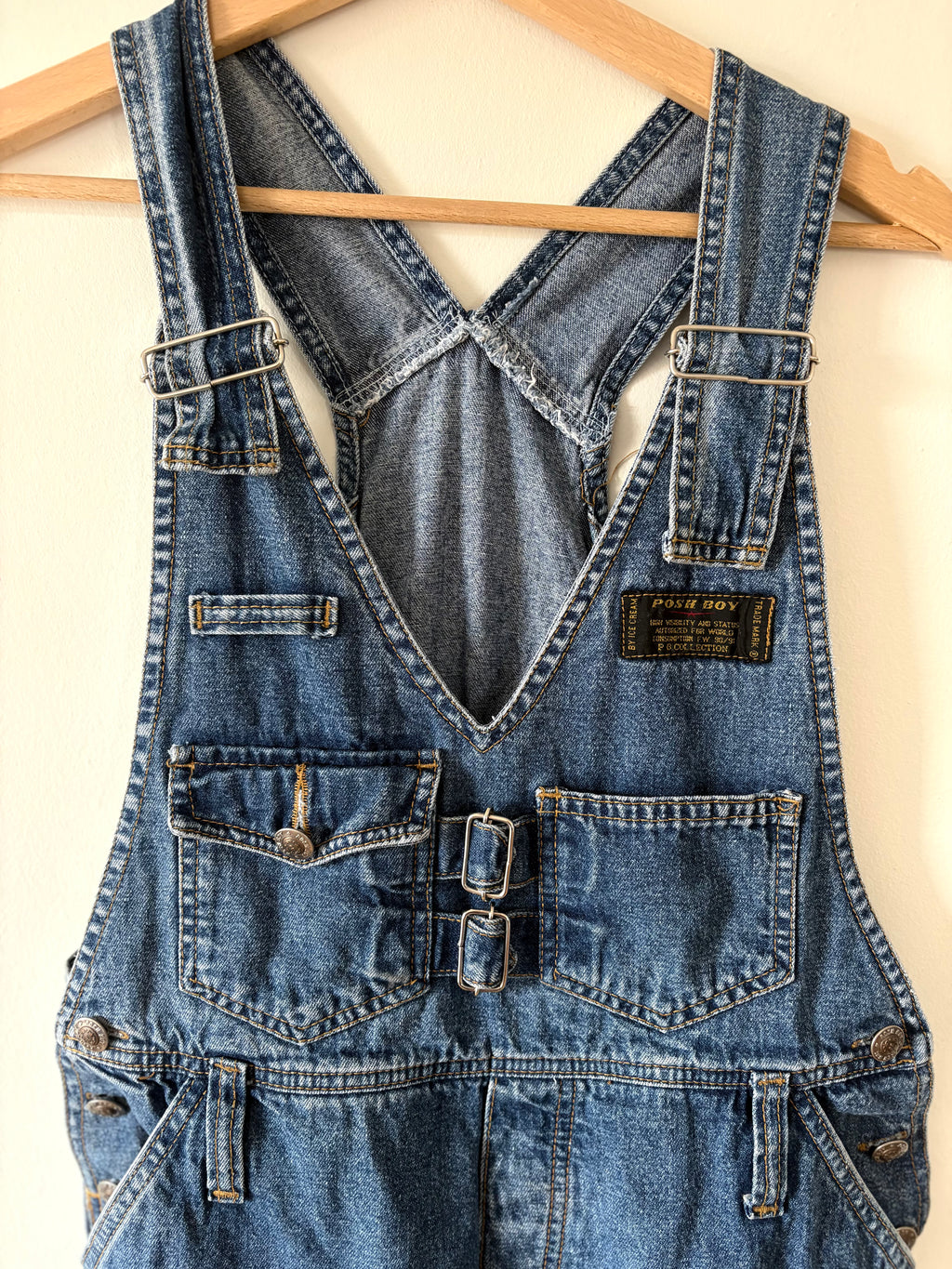 80s Vintage Denim Pants High Waist Unique Structured Details Blue | Bardo